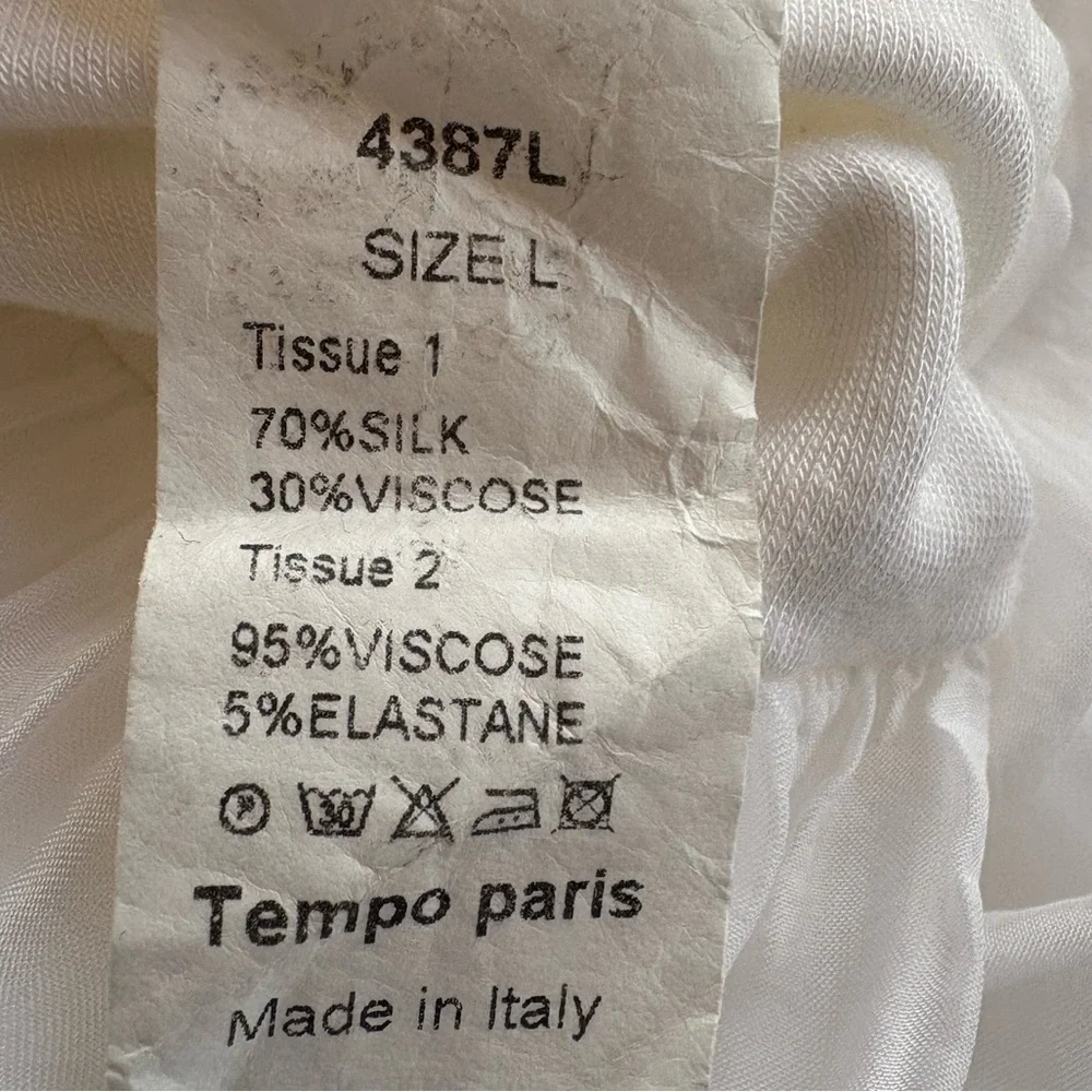 Italian 2-piece flowy ivory Top/Pant Set fit for a beach wedding, guest … - Picture 12 of 16